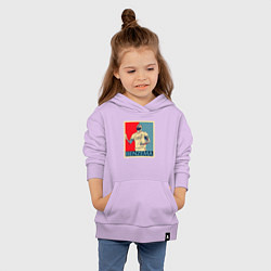 Толстовка детская хлопковая Benzema Obey, цвет: лаванда — фото 2