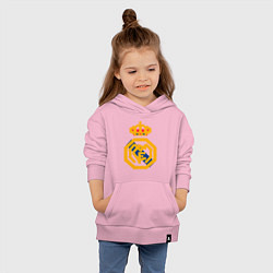 Толстовка детская хлопковая Football - Real Madrid, цвет: светло-розовый — фото 2