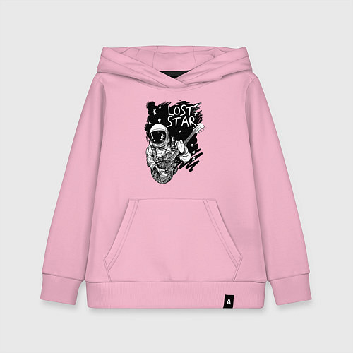 Детская толстовка-худи Lost stars Space music / Светло-розовый – фото 1