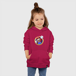 Толстовка детская хлопковая Марио 3d, цвет: маджента — фото 2