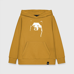 Толстовка детская хлопковая Медвежий лик, цвет: горчичный