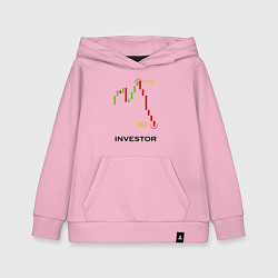 Толстовка детская хлопковая Investor, цвет: светло-розовый