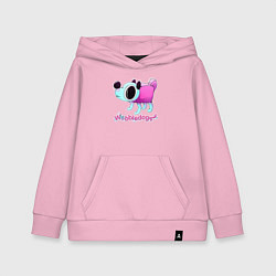 Толстовка детская хлопковая Wobbledog cute, цвет: светло-розовый