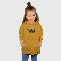 Толстовка детская хлопковая Нереальный Тигран Unreal Tigran, цвет: горчичный — фото 2