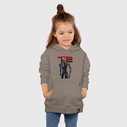 Толстовка детская хлопковая Terminator 2 - T800, цвет: утренний латте — фото 2