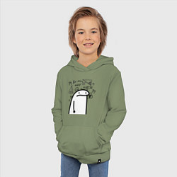 Толстовка детская хлопковая Понятно что ничего не понятно, цвет: авокадо — фото 2
