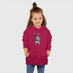 Толстовка детская хлопковая Cool hare Hype Крутой заяц Шумиха, цвет: маджента — фото 2