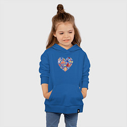 Толстовка детская хлопковая Сердце Россия, цвет: синий — фото 2