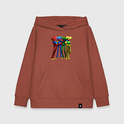 Детская толстовка-худи GAME POPPY PLAYTIME Mini Huggies / Кирпичный – фото 1