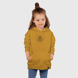 Толстовка детская хлопковая Лого PSG в сердечке, цвет: горчичный — фото 2