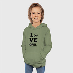 Толстовка детская хлопковая Opel Love Classic, цвет: авокадо — фото 2