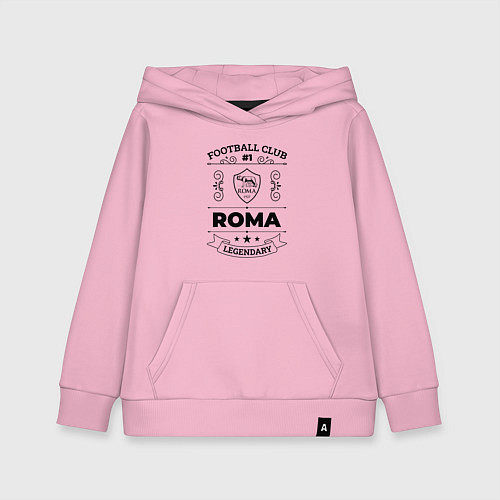 Детская толстовка-худи Roma: Football Club Number 1 Legendary / Светло-розовый – фото 1