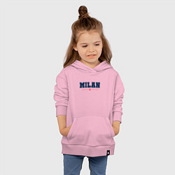 Толстовка детская хлопковая Milan FC Classic, цвет: светло-розовый — фото 2