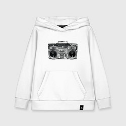 Толстовка детская хлопковая Wu-Tang Boombox, цвет: белый