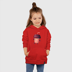 Толстовка детская хлопковая Веселый стаканчик с кофе, цвет: красный — фото 2