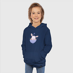Толстовка детская хлопковая Милый Крольчонок В Зонтике С Цветочками, цвет: тёмно-синий — фото 2