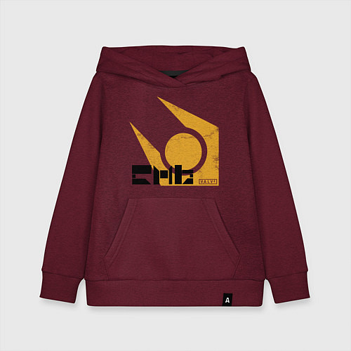 Детская толстовка-худи City 17 - half life / Меланж-бордовый – фото 1