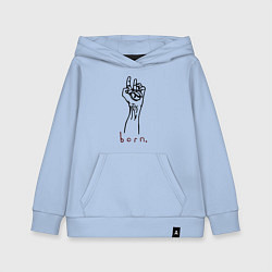 Толстовка детская хлопковая Half life - born, цвет: мягкое небо