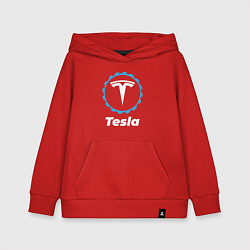Толстовка детская хлопковая Tesla в стиле Top Gear, цвет: красный
