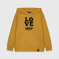 Толстовка детская хлопковая Jeep Love Classic, цвет: горчичный