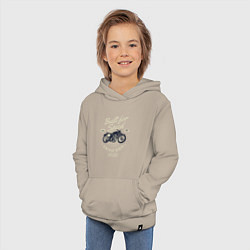 Толстовка детская хлопковая Vintage Moto, цвет: миндальный — фото 2
