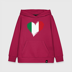 Толстовка детская хлопковая Сердце - Италия, цвет: маджента