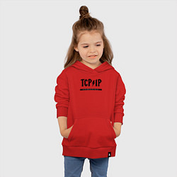 Толстовка детская хлопковая TCPIP Connecting people since 1972, цвет: красный — фото 2