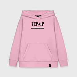 Толстовка детская хлопковая TCPIP Connecting people since 1972, цвет: светло-розовый