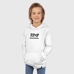 Толстовка детская хлопковая TCPIP Connecting people since 1972, цвет: белый — фото 2