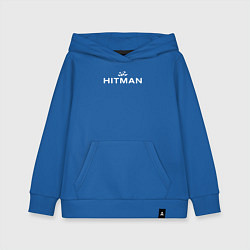 Толстовка детская хлопковая Hitman - лого, цвет: синий