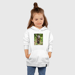 Толстовка детская хлопковая Кукушка в лесу, цвет: белый — фото 2