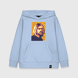 Толстовка детская хлопковая Nirvana - Cobain, цвет: мягкое небо