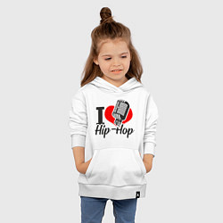 Толстовка детская хлопковая Love Hip Hop, цвет: белый — фото 2