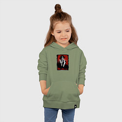 Толстовка детская хлопковая Абстрактный панк, цвет: авокадо — фото 2