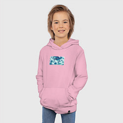 Толстовка детская хлопковая Штормовые морские волны, цвет: светло-розовый — фото 2