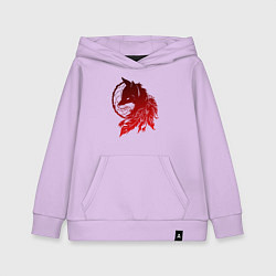 Толстовка детская хлопковая Ловец снов и лис с перьями, цвет: лаванда