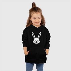 Толстовка детская хлопковая Bunny Funny, цвет: черный — фото 2