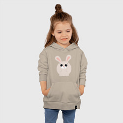 Толстовка детская хлопковая Круглый Кролик, цвет: миндальный — фото 2