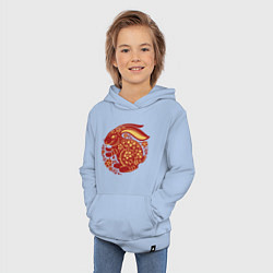 Толстовка детская хлопковая Китайский кролик, цвет: мягкое небо — фото 2