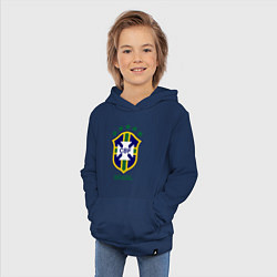 Толстовка детская хлопковая Brasil CBF, цвет: тёмно-синий — фото 2