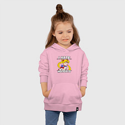 Толстовка детская хлопковая Ненавижу понедельник Бани Цукино, цвет: светло-розовый — фото 2