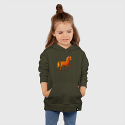 Толстовка детская хлопковая Добрый конь, цвет: хаки — фото 2