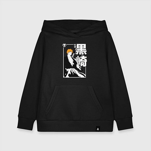 Детская толстовка-худи Тысячилетняя война - Ичиго - Блич / Черный – фото 1