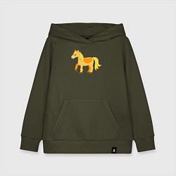 Толстовка детская хлопковая Золотая лошадка, цвет: хаки