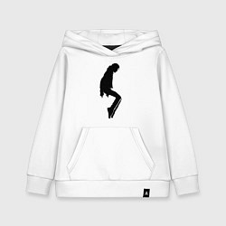 Толстовка детская хлопковая Силуэт Майкла Джексона - Minimalism, цвет: белый