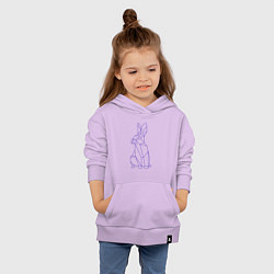 Толстовка детская хлопковая Символ 2023 - Синий Кролик, цвет: лаванда — фото 2