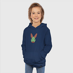 Толстовка детская хлопковая Лоскутный кролик, цвет: тёмно-синий — фото 2