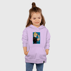 Толстовка детская хлопковая Лиза Хоукай, цвет: лаванда — фото 2