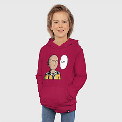 Толстовка детская хлопковая Saitama - OK, цвет: маджента — фото 2