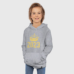 Толстовка детская хлопковая Корона 2023, цвет: меланж — фото 2